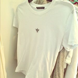Brandy Melville Bee Embroidered T-Shirt